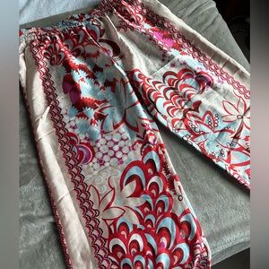 ZARA patchwork satin pants